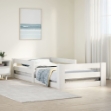 Letto senza Materasso Bianco 90x200 cm Legno Massello di Pino