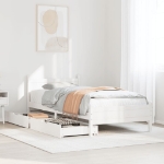 Letto senza Materasso Bianco 90x200 cm Legno Massello di Pino