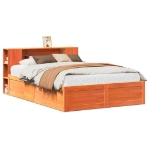 Letto senza Materasso Marrone Cera 120x190 cm in Legno di Pino