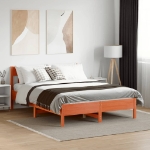 Letto senza Materasso Marrone Cera 135x190 cm in Legno di Pino