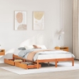 Letto senza Materasso Marrone Cera 140x190 cm in Legno di Pino