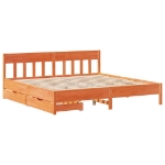 Letto senza Materasso Marrone Cera 200x200 cm in Legno di Pino