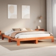 Letto senza Materasso Marrone Cera 200x200 cm in Legno di Pino