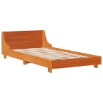 Letto senza Materasso Marrone Cera 75x190 cm in Legno di Pino