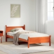 Letto senza Materasso Marrone Cera 90x190 cm in Legno di Pino