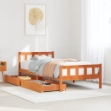 Letto senza Materasso Marrone Cera 90x190 cm in Legno di Pino