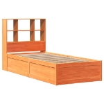 Letto senza Materasso Marrone Cera 90x190 cm in Legno di Pino