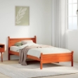Letto senza Materasso Marrone Cera 90x200 cm Legno di Pino