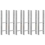 Picchetti per Recinzione 6 pz Argento 14x6x60cm Acciaio Zincato