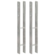 Picchetti per Recinzione 2 pz Argento 7x6x60 cm Acciaio Zincato