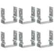 Picchetti per Recinzione 6 pz Argento 14x6x15cm Acciaio Zincato