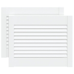 Ante a Lamelle 2 pz Bianche 39,5x49,4 cm in Legno di Pino
