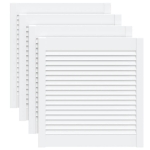 Ante a Lamelle 4 pz Bianche 61,5x59,4 cm in Legno di Pino