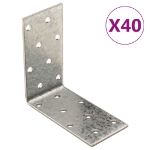 Staffe Angolari 40 pz 2 mm 80x40x80 mm Acciaio Zincato