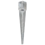 Picchetti di Terra 12 pz Argento 10x10x76 cm in Acciaio Zincato