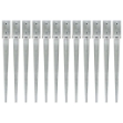Picchetti di Terra 12 pz Argento 7x7x75 cm Acciaio Galvanizzato