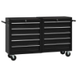 Carrello Porta Attrezzi con 5 Cassetti Nero 69x33x77 cm Acciaio