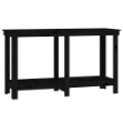 Banco da Lavoro Nero 140x50x80 cm in Legno Massello di Pino