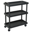 Carrello Attrezzi da Officina a 3 Livelli Nero 75x37,5x92 cm PP