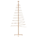 Albero di Natale Decorativo in Legno 210 cm Legno Massello Pino