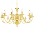 Lampadario Dorato per 12 Lampadine E14