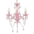 Lampadario con Perline Rosa Tondo 3 E14