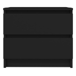Comodino Nero 50x39x43,5 cm in Legno Multistrato