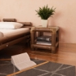 Comodino 40x40x40 cm in Bambù Marrone Scuro