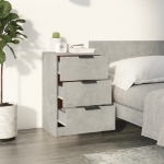 Comodino Grigio Cemento 40x36x65 cm