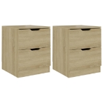 Comodini 2 pz Rovere Sonoma 40x40x50 cm in Legno Multistrato