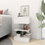 Comodini 2 pz Bianco Lucido 40x35x65 cm