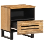 Comodino 40x34x46 cm in Legno Massello di Mango