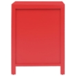 Comodino Rosso 38x28x52 cm in Legno di Paulownia