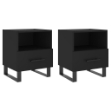 Comodini 2 pz Neri 40x35x47,5 cm in Legno Multistrato