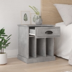 Comodini 2 pz Grigio Cemento 43x36x50 cm