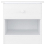 Comodino ALTA Bianco 41x35x41 cm in Legno Massello di Pino