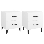 Comodini 2 pz Bianchi 40x35x47,5 cm