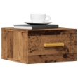 Comodini a Muro 2 pz Legno Antico 35x35x20 cm