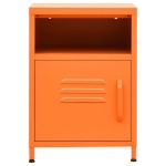 Comodino Arancione 35x35x51 cm in Acciaio