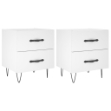 Comodini 2 pz Bianchi 40x35x47,5 cm in Legno Multistrato