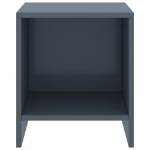 Comodini 2 pz Grigio Chiaro 35x30x40 cm Legno Massello di Pino