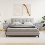 Comodini 2 pz Grigio Cemento 40x30x50 cm in Legno Multistrato