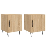 Comodini 2 pz Rovere Sonoma 40x40x50 cm in Legno Multistrato
