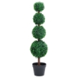Pianta di Bosso Artificiale a Sfera con Vaso Verde 90 cm