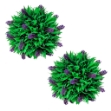 Set Palle di Bosso Artificiale 2 pz con Lavanda 28 cm