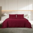 Set Copripiumino Bordeaux 200x200 cm in Microfibra Leggera