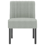 Sedia Pantofola Grigio Chiaro in Velluto