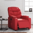 Poltrona Reclinabile Elettrica Rossa in Similpelle