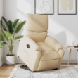 Poltrona Alzapersona Reclinabile Elettrica Crema in Tessuto
