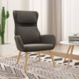 Sedia Relax Grigio Scuro in Velluto